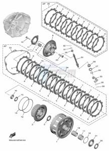 YZF1000D YZF-R1M (B4SJ) drawing CLUTCH