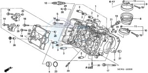 VFR8009 UK - (E / MME TWO) drawing CYLINDER HEAD (FRONT)