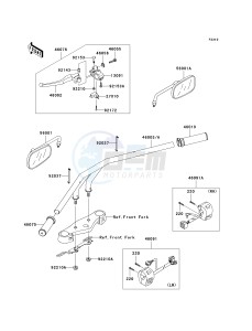 VN 900 C [VULCAN 900 CUSTOM] (7F-9FA) C7F drawing HANDLEBAR