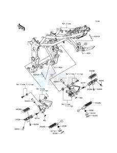 NINJA_250SL_ABS BX250BFF XX (EU ME A(FRICA) drawing Footrests