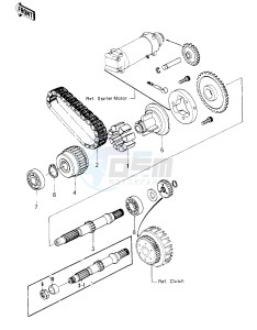 KZ 650 E [LTD] (E1) [LTD] drawing SECONDARY SHAFT