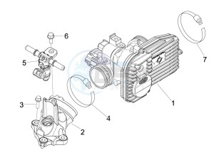 MP3 250 ie mic drawing Throttle body - Injector - Union pipe