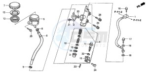 NT650V drawing RR. BRAKE MASTER CYLINDER (NT650V2/3/4/5)