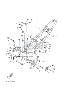 MT125 MT-125 (BR33 BR33 BR33 BR33 BR33) drawing FRAME