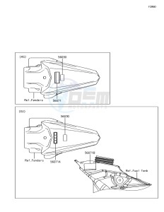 KX85-II KX85DJF EU drawing Labels