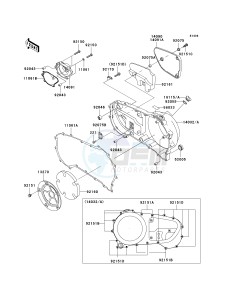 VN 1600 B [VULCAN 1600 MEAN STREAK] (B6F-B8FA) B7FA drawing RIGHT ENGINE COVER-- S- -