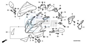 VFR800A9 Ireland - (EK / ABS MME) drawing UPPER COWL