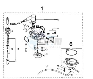 SV GEO - 125 cc drawing CARBURETOR SAN YANG