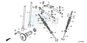 TRX420TMB TRX420 ED drawing CAMSHAFT/VALVE