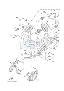 XC125R MAJESTY S (2PE1) drawing HEADLIGHT