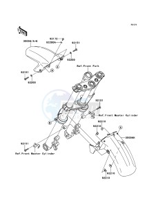 ER-6f EX650C9F GB XX (EU ME A(FRICA) drawing Front Fender(s)