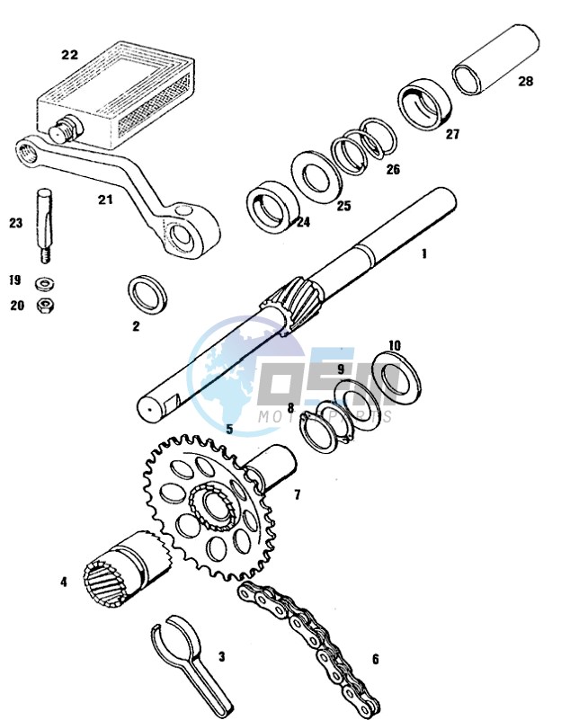 Strarter mechanism pedal