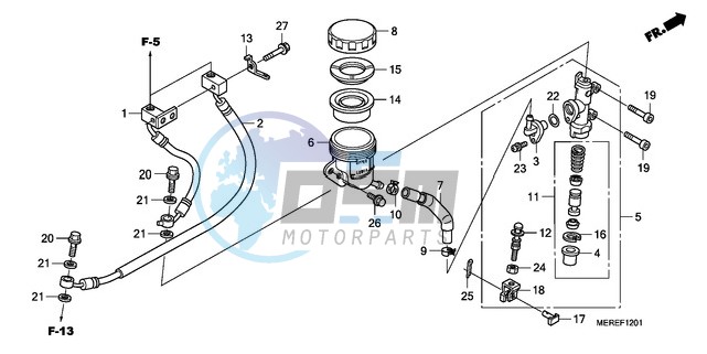 REAR BRAKE MASTER CYLINDER (CBF600SA/NA)