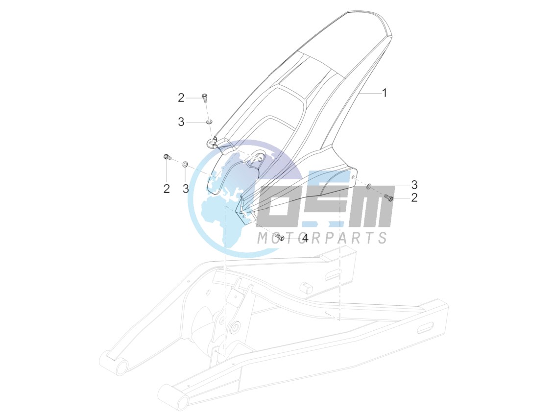 Rear mudguard