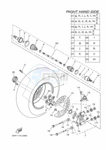 YFM700FWAD GRIZZLY 700 EPS (B4F4) drawing REAR WHEEL 2