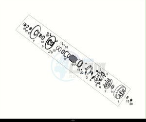 JET 14 200i (XC20W2-EU) (E5) (M1) drawing DRIVEN PULLEY ASSY