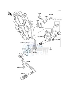 ER-6f ABS EX650D9F GB XX (EU ME A(FRICA) drawing Gear Change Mechanism