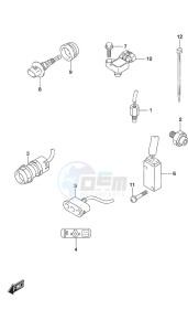 DF 30A drawing Sensor/Switch Tiller Handle w/Power Tilt