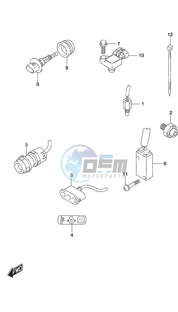 Sensor/Switch Tiller Handle w/Power Tilt