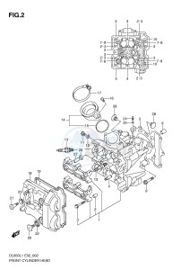 DL650 (E2) V-Strom drawing FRONT CYLINDER HEAD