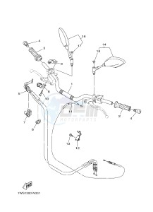 MT07 MT-07 700 (1WSH 1WSJ) drawing STEERING HANDLE & CABLE