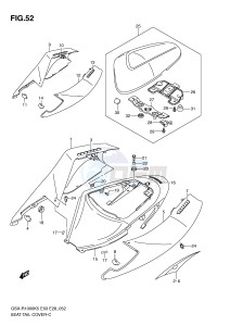 GSX-R1000 (E3-E28) drawing SEAT TAIL COVER (MODEL K5)