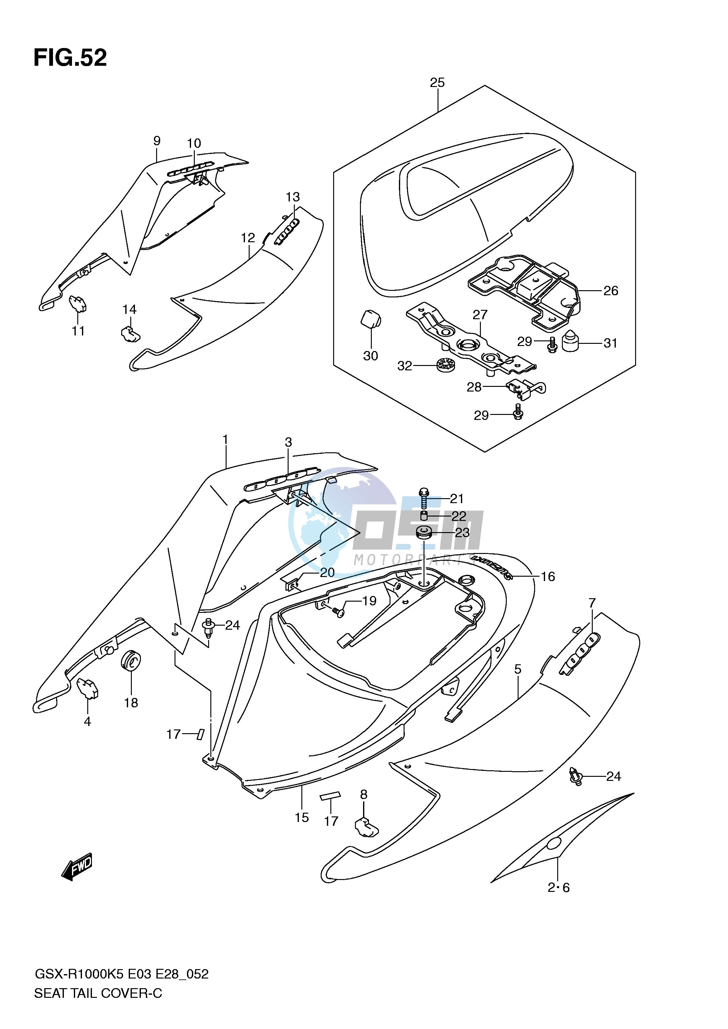 SEAT TAIL COVER (MODEL K5)