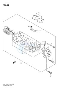 GSF1250 (E2) Bandit drawing FRONT CALIPER (GSF1250L0)