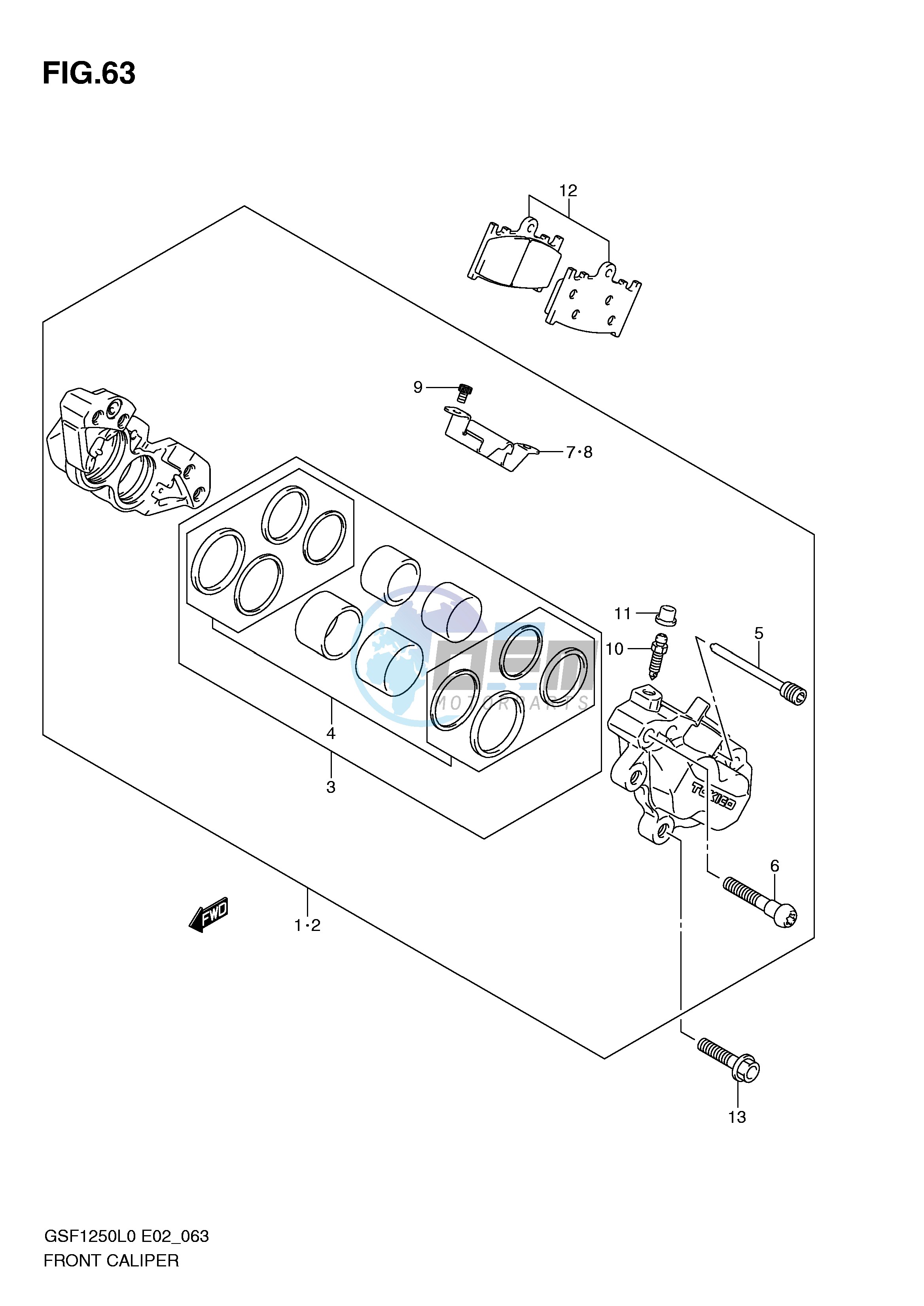 FRONT CALIPER (GSF1250L0)