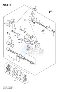 AN400 (E2) Burgman drawing REAR CALIPER (AN400ZAL1 E19)