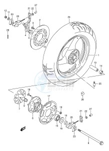 GSX750F (E2) drawing REAR WHEEL