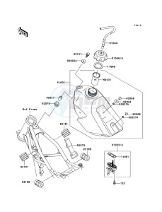 KX85 / KX85 II KX85A6F EU drawing Fuel Tank