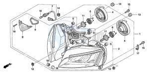 CBR1000RR drawing HEADLIGHT