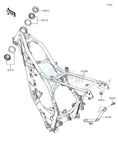 KX85-II KX85DFF EU drawing Frame