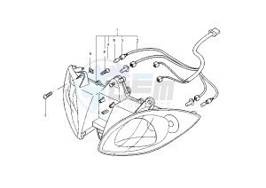 X9 EVOLUTION 125 drawing Head lamp