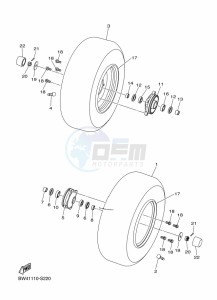 YFZ50 (BW4D) drawing FRONT WHEEL