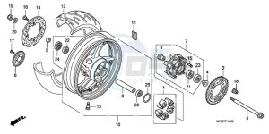 CB600F9 Europe Direct - (ED) drawing REAR WHEEL