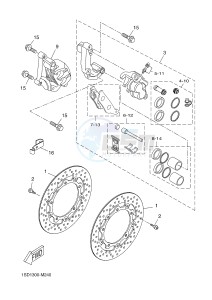 YP400R X-MAX 400 X-MAX 400 (1SD1 1SD1 1SD1) drawing FRONT BRAKE CALIPER