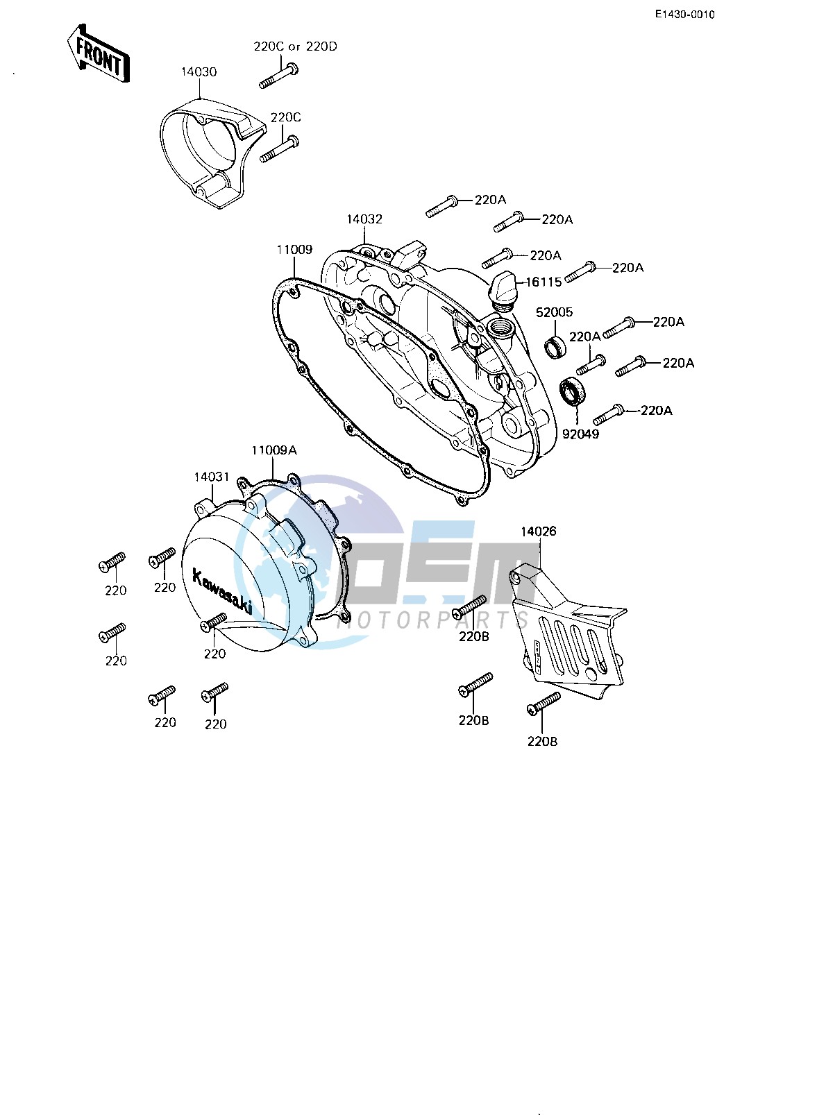 ENGINE COVERS -- 82-83 KE175-D4_D5- -