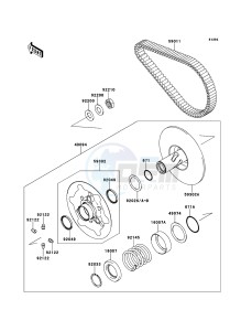 BRUTE FORCE 750 4x4i EPS KVF750HEF EU drawing Driven Converter/Drive Belt