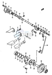 RM125 (G-H-J) drawing EXHAUST VALVE (MODEL H J)