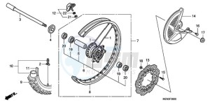 CRF450RA Australia - (U) drawing FRONT WHEEL