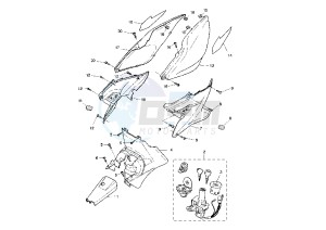 YQ AEROX 50 drawing REAR BODY MY02 TECH3