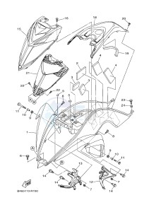 YFM700R YFM70RSBH RAPTOR 700R (2LSB) drawing FRONT FENDER