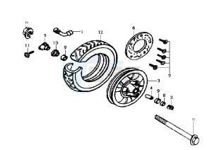 JOYRIDE EU2 - 125 cc drawing FRONT WHEEL