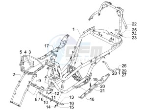 MP3 400 ie lt Touring drawing Frame bodywork