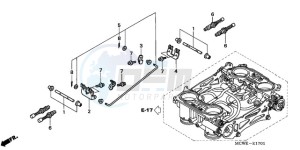 VFR800A9 France - (F / ABS CMF MME) drawing THROTTLE BODY (COMPONENT PARTS)