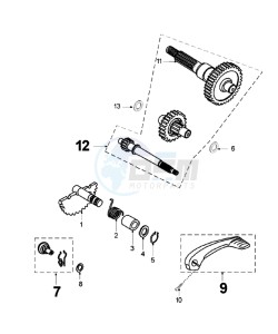 VIVA 2 SP drawing DRIVE SHAFTS / KICKSTARTER