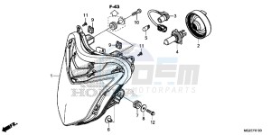 CB500FAF CB500F UK - (E) drawing HEADLIGHT