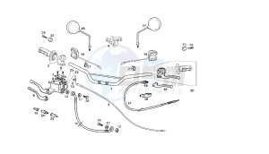 SENDA SM BAJA - 125 CC EU2 & EU3 drawing HANDLEBAR - CONTROLS